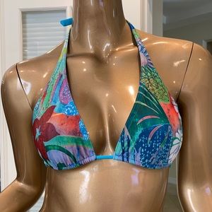 Colorful top one piece bikini
